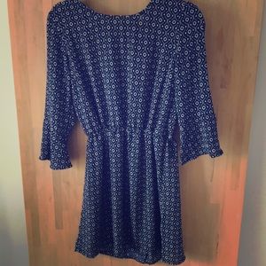 Fun print navy dress